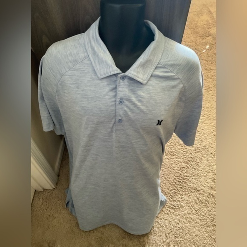 Men’s used Hurley grey  polo shirt size XXl 2XL